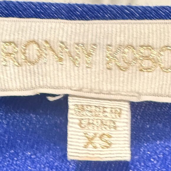 RONNIE KOBO LARA TWIST METALLIC ROYAL BLUE JERSEY DRESS - Picture 10 of 10